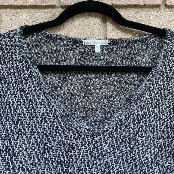 CHARLOTTE RUSSE Gray Marled Long Sleeve Sweater Size M - Picture 3 of 6
